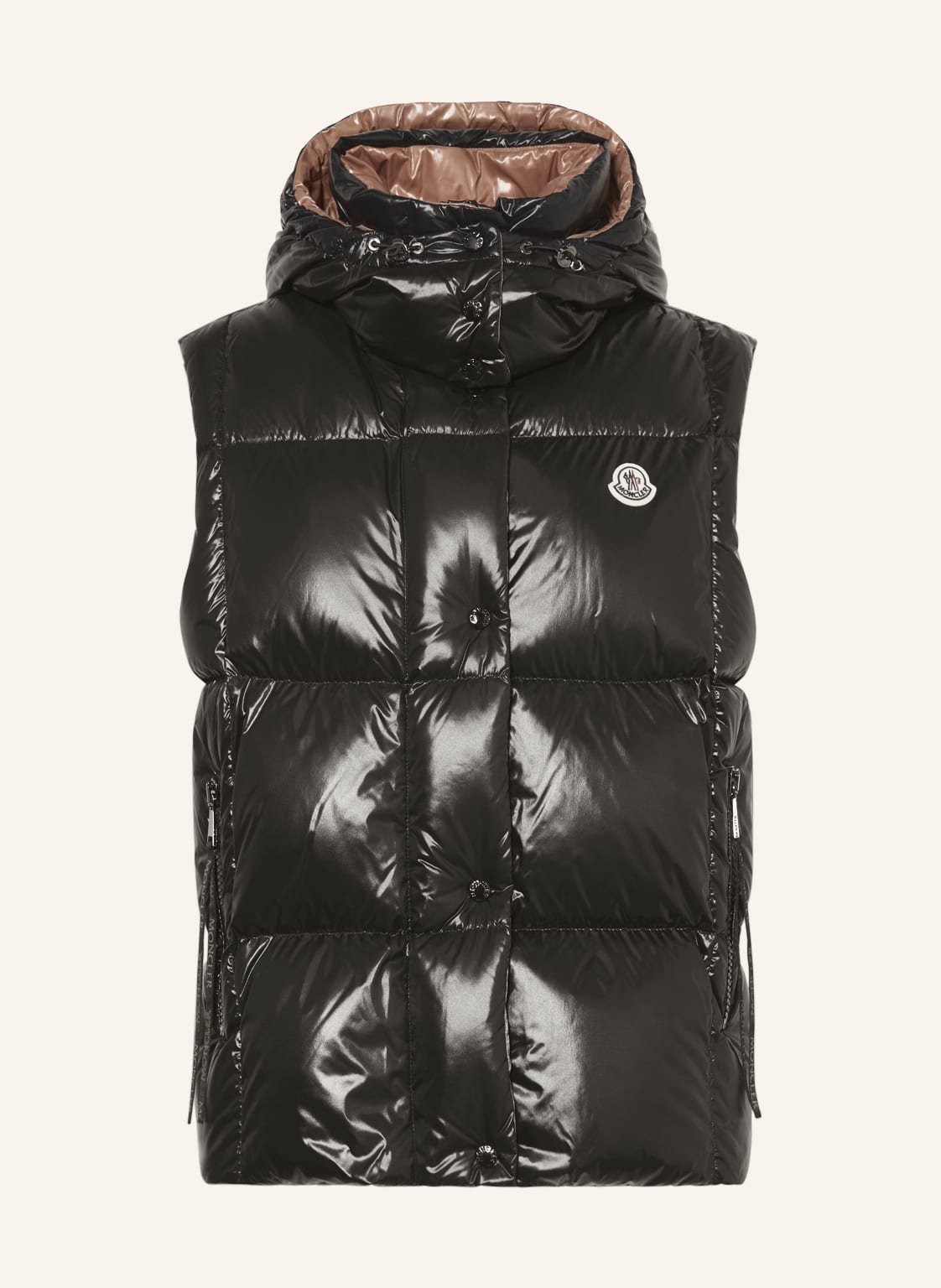 Moncler Daunenweste Luzule Mit Abnehmbarer Kapuze schwarz von MONCLER