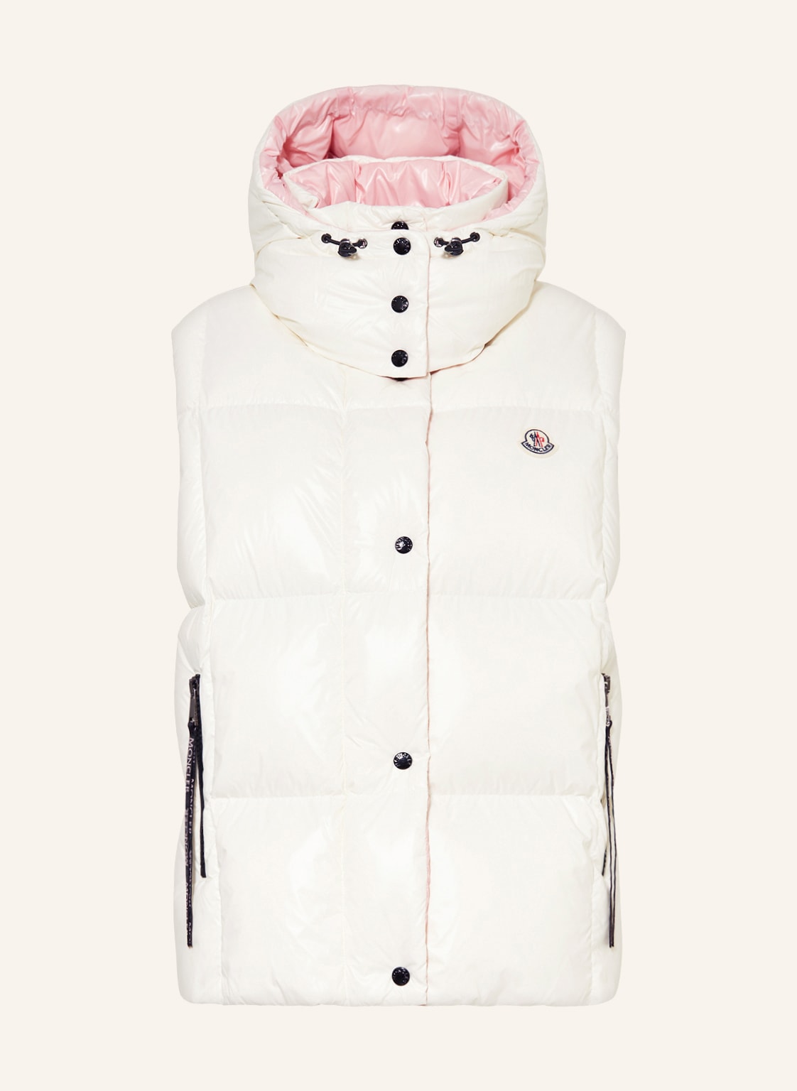 Moncler Daunenweste Luzule Mit Abnehmbarer Kapuze weiss von MONCLER