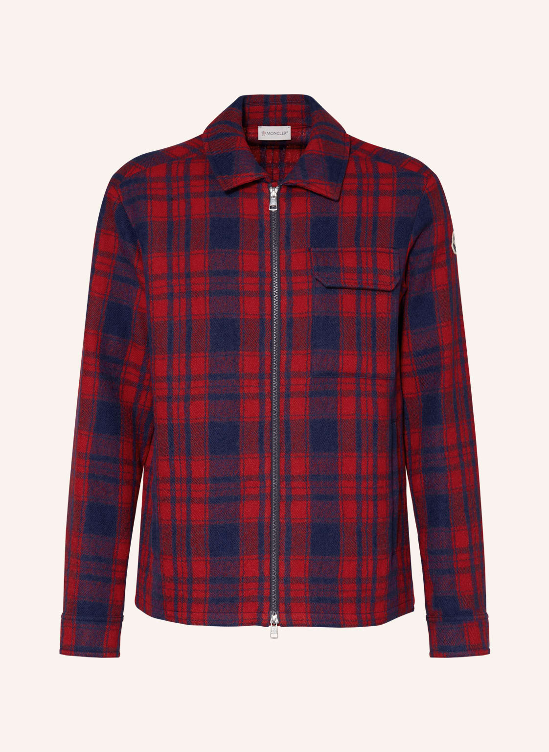 Moncler Flanell-Overshirt rot von MONCLER