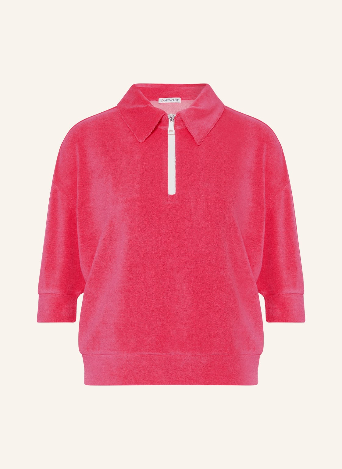 Moncler Frottee-Poloshirt pink von MONCLER