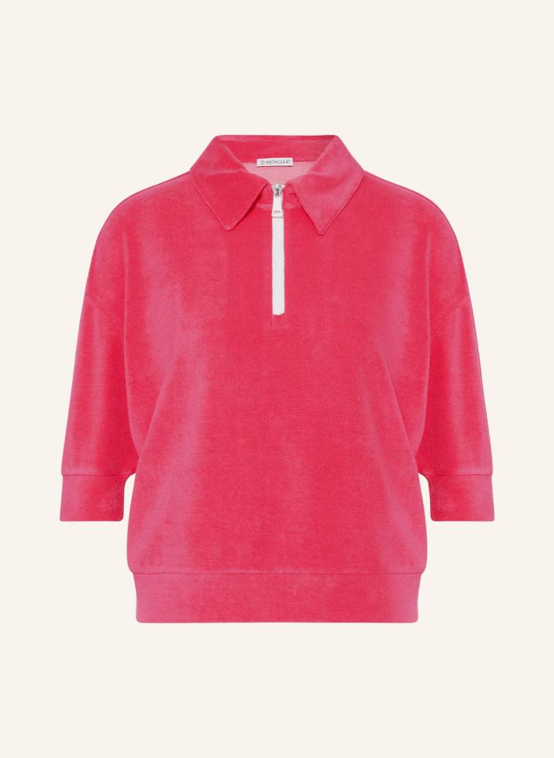 Moncler Frottee-Poloshirt pink von MONCLER