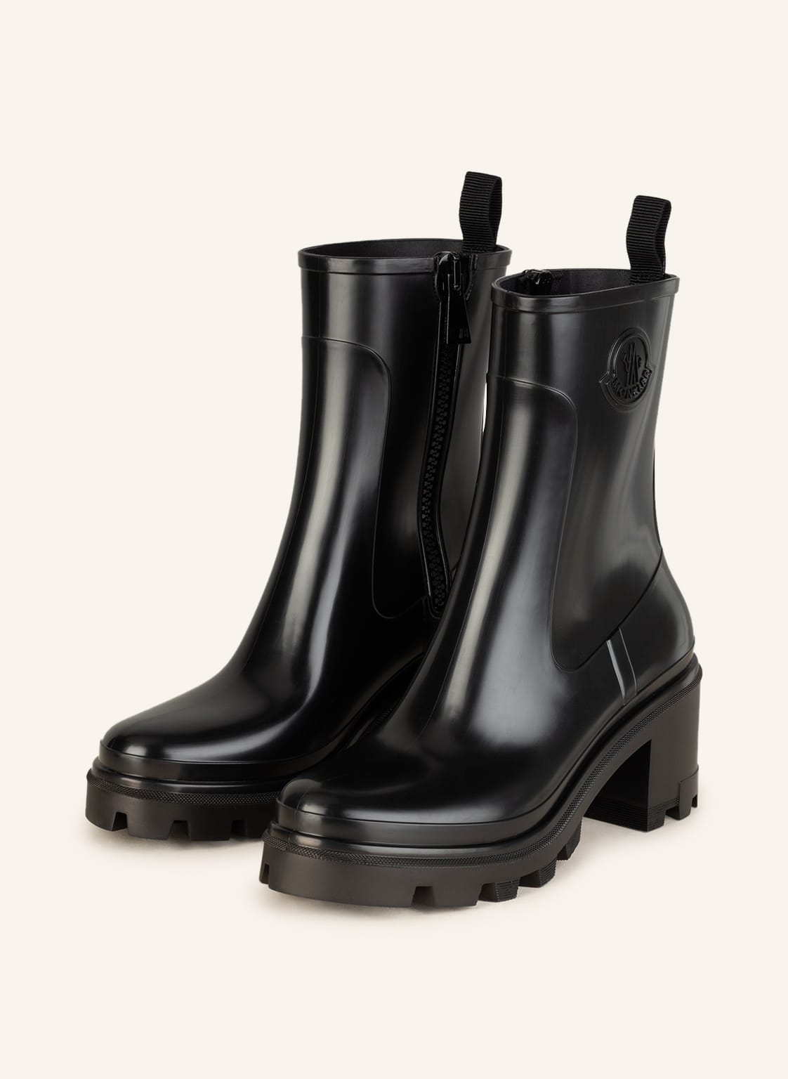 Moncler Gummi-Boots Loftgrip schwarz von MONCLER