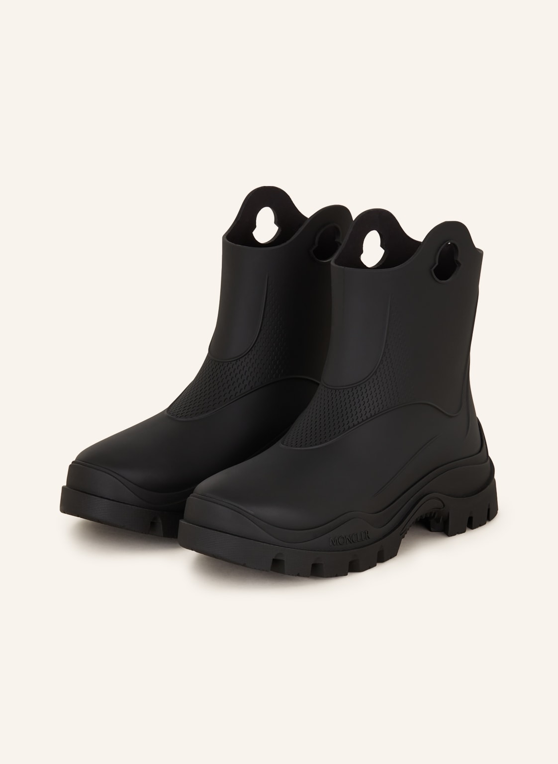 Moncler Gummi-Boots Misty schwarz von MONCLER