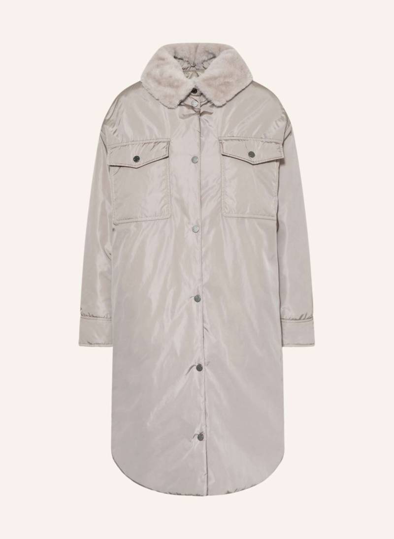 Moncler Jacke Mit Kunstfell beige von MONCLER