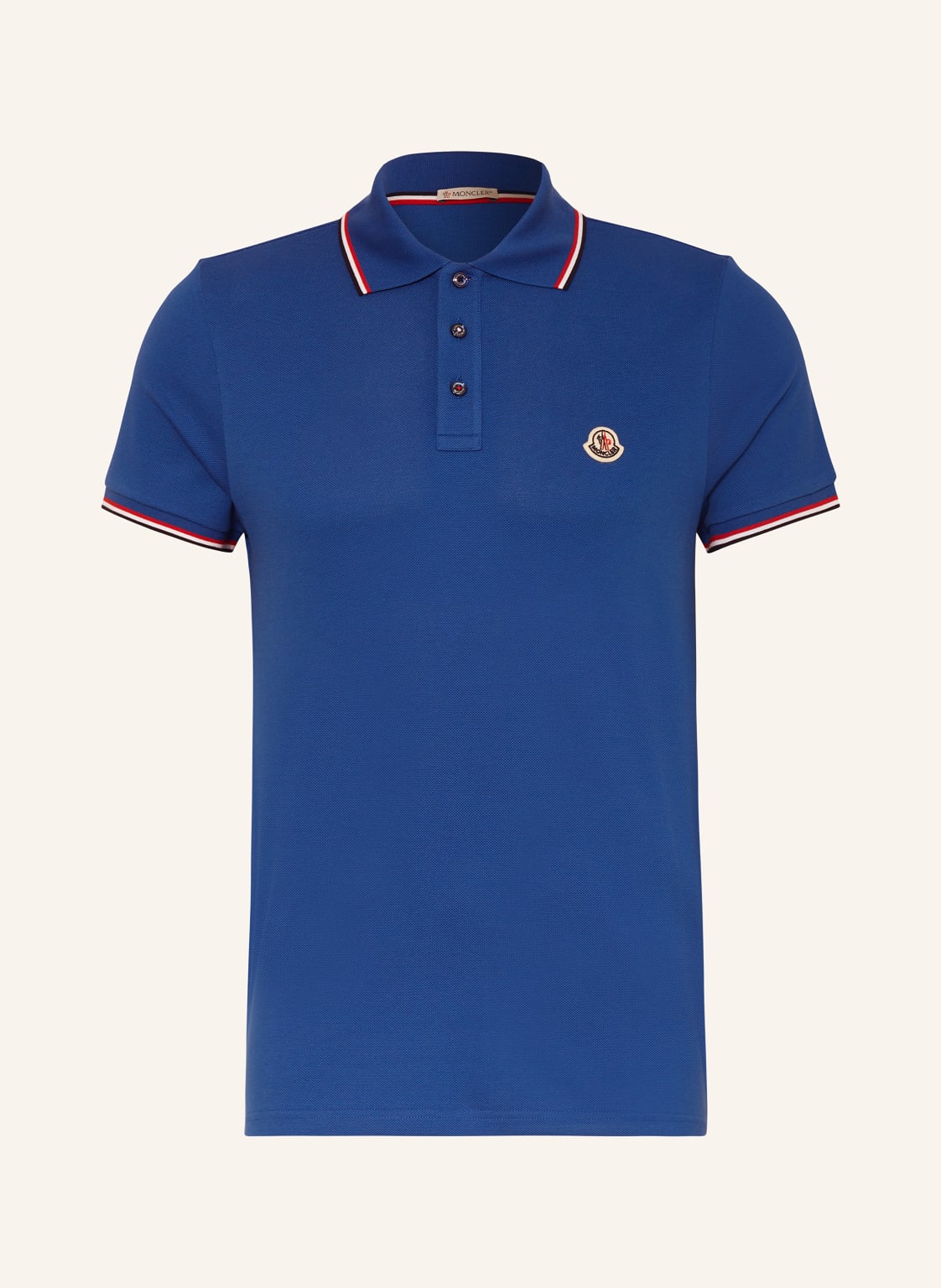 Moncler Piqué-Poloshirt blau von MONCLER