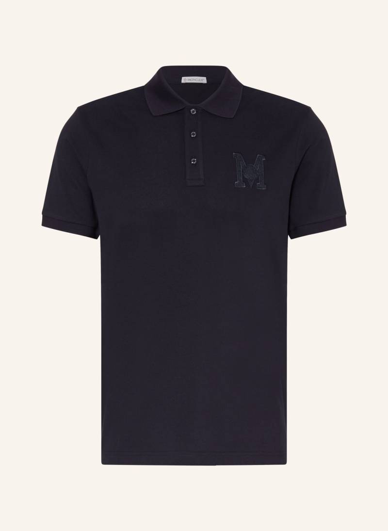 Moncler Piqué-Poloshirt blau von MONCLER