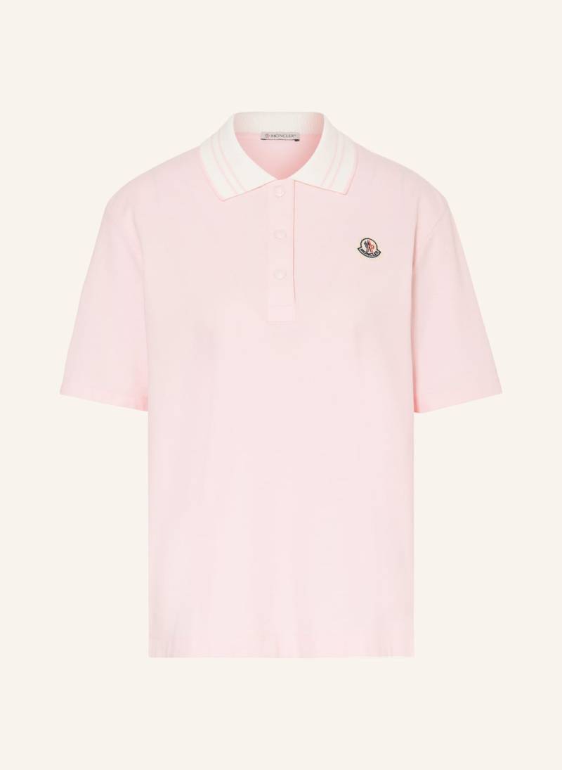 Moncler Piqué-Poloshirt rosa von MONCLER