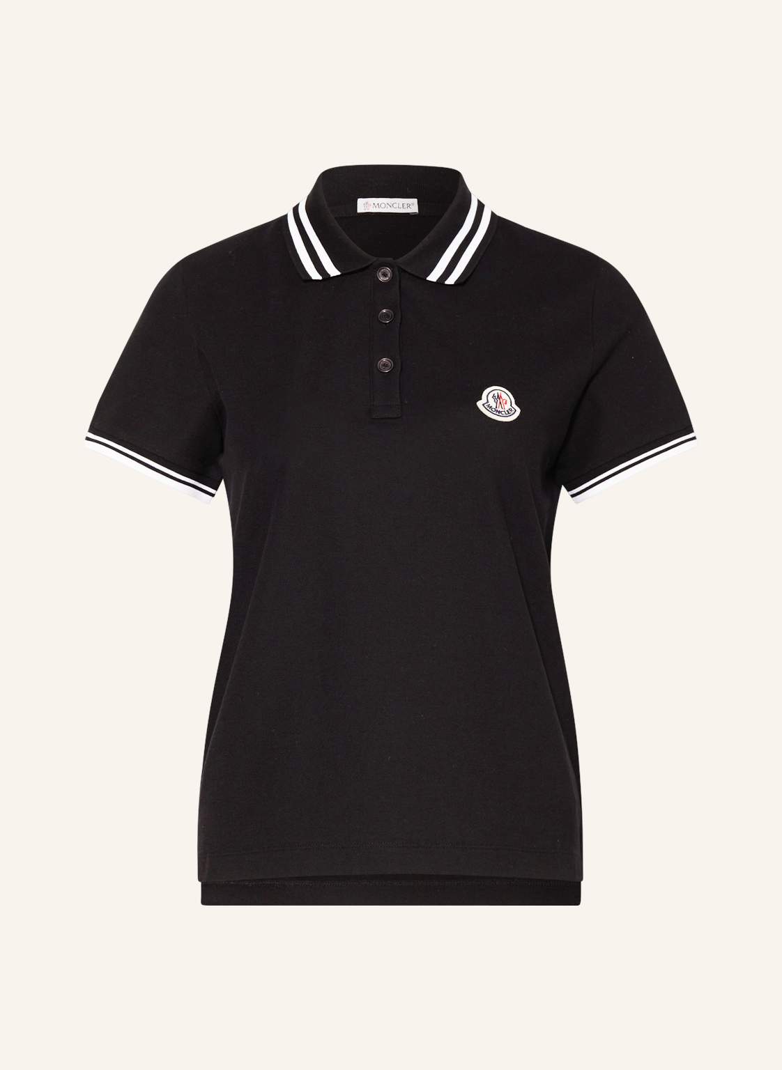 Moncler Piqué-Poloshirt schwarz von MONCLER