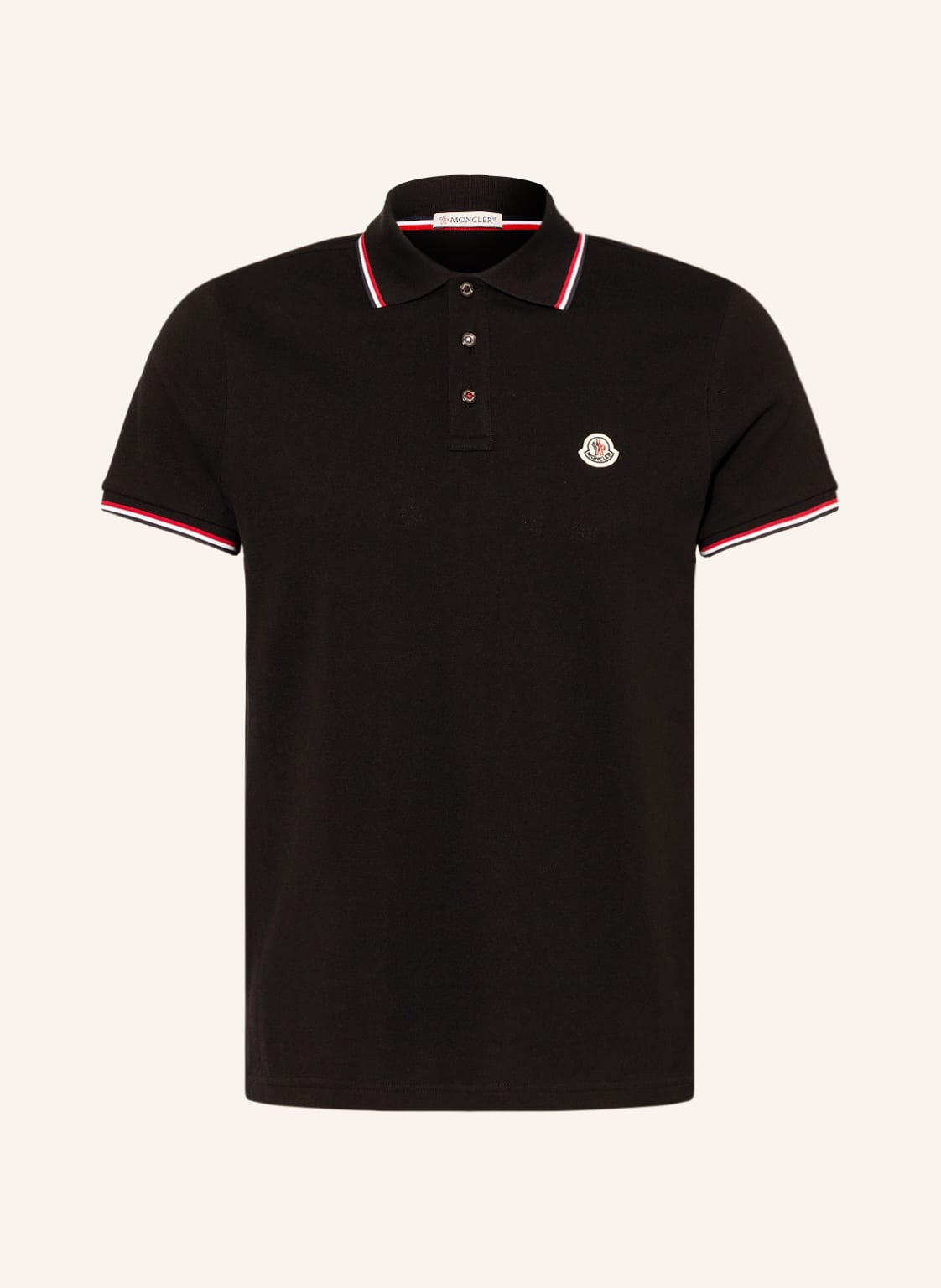 Moncler Piqué-Poloshirt schwarz von MONCLER