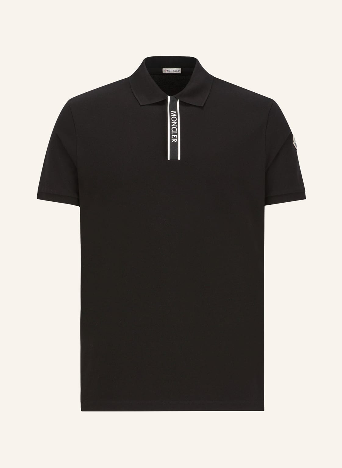 Moncler Piqué-Poloshirt schwarz von MONCLER