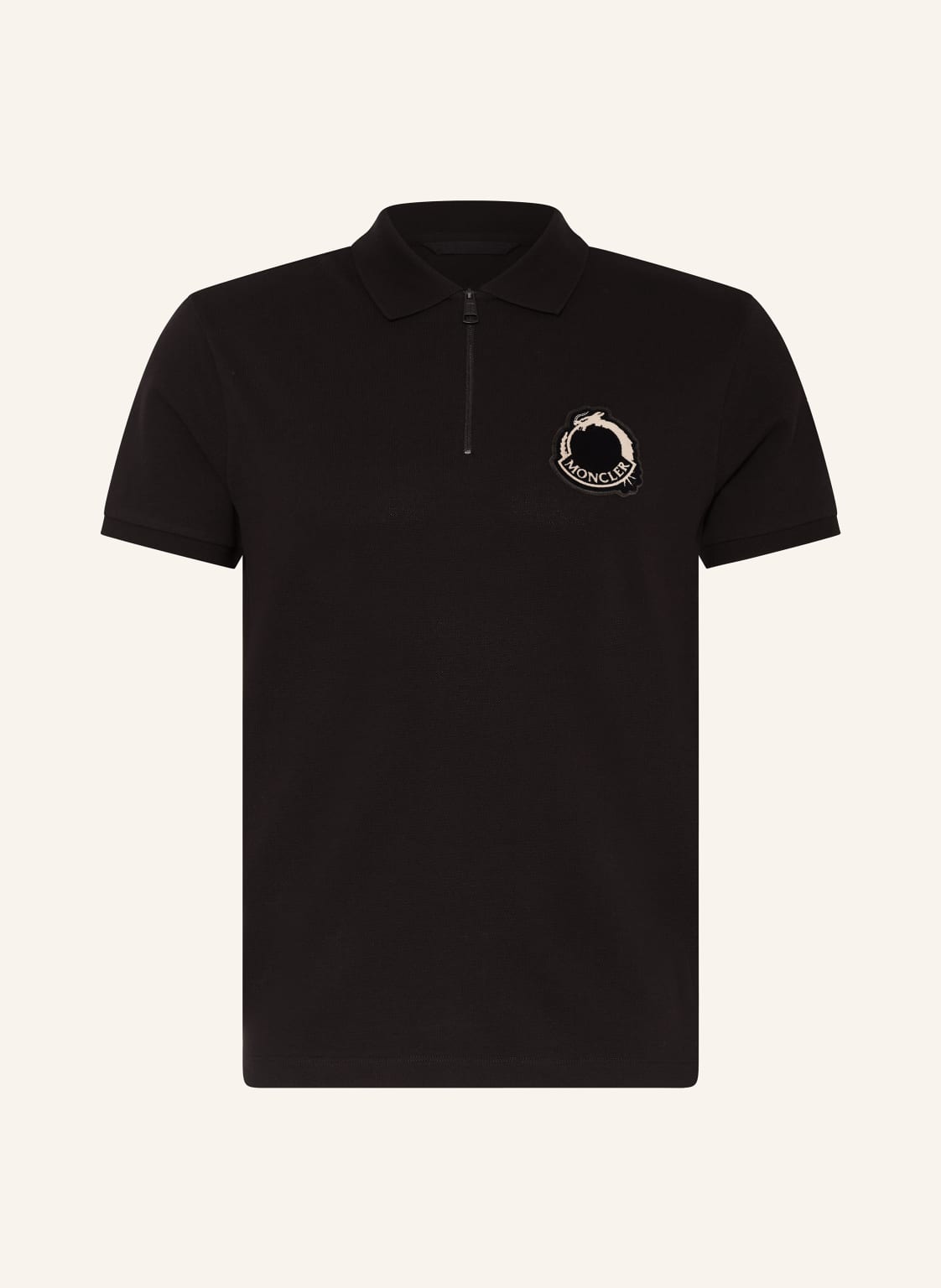 Moncler Piqué-Poloshirt schwarz von MONCLER