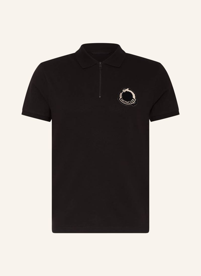 Moncler Piqué-Poloshirt schwarz von MONCLER