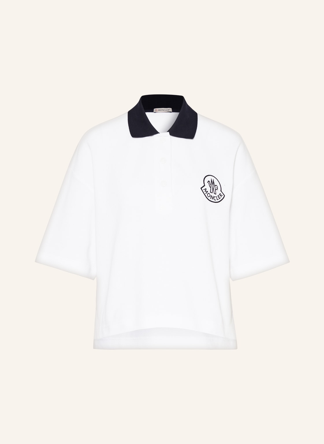 Moncler Piqué-Poloshirt weiss von MONCLER