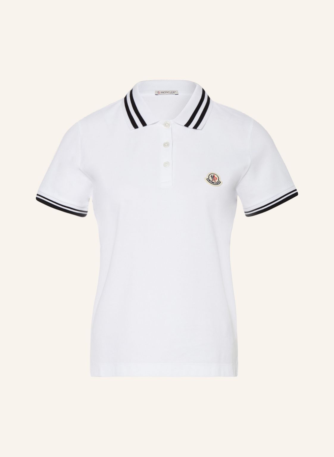 Moncler Piqué-Poloshirt weiss von MONCLER