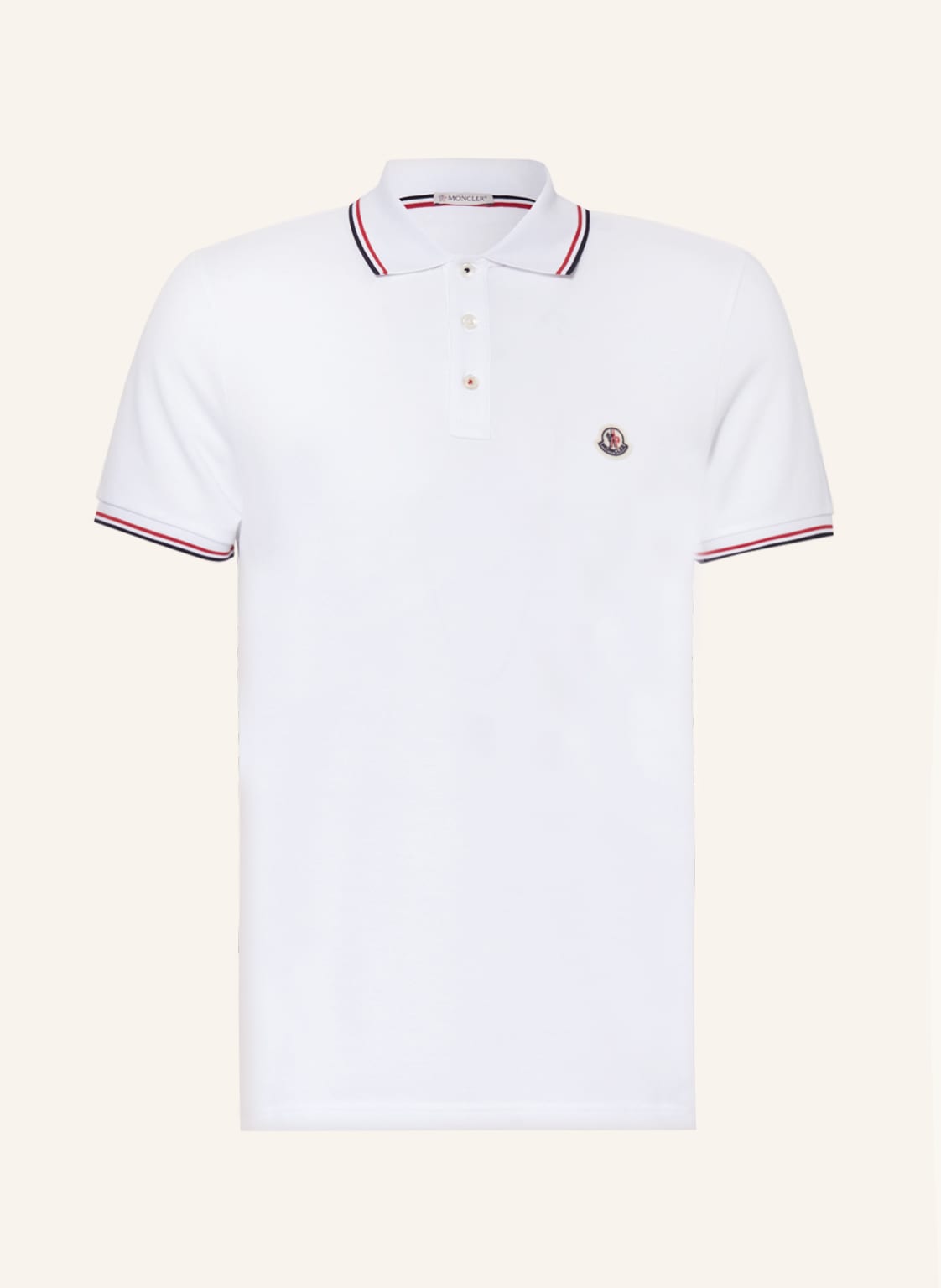 Moncler Piqué-Poloshirt weiss von MONCLER