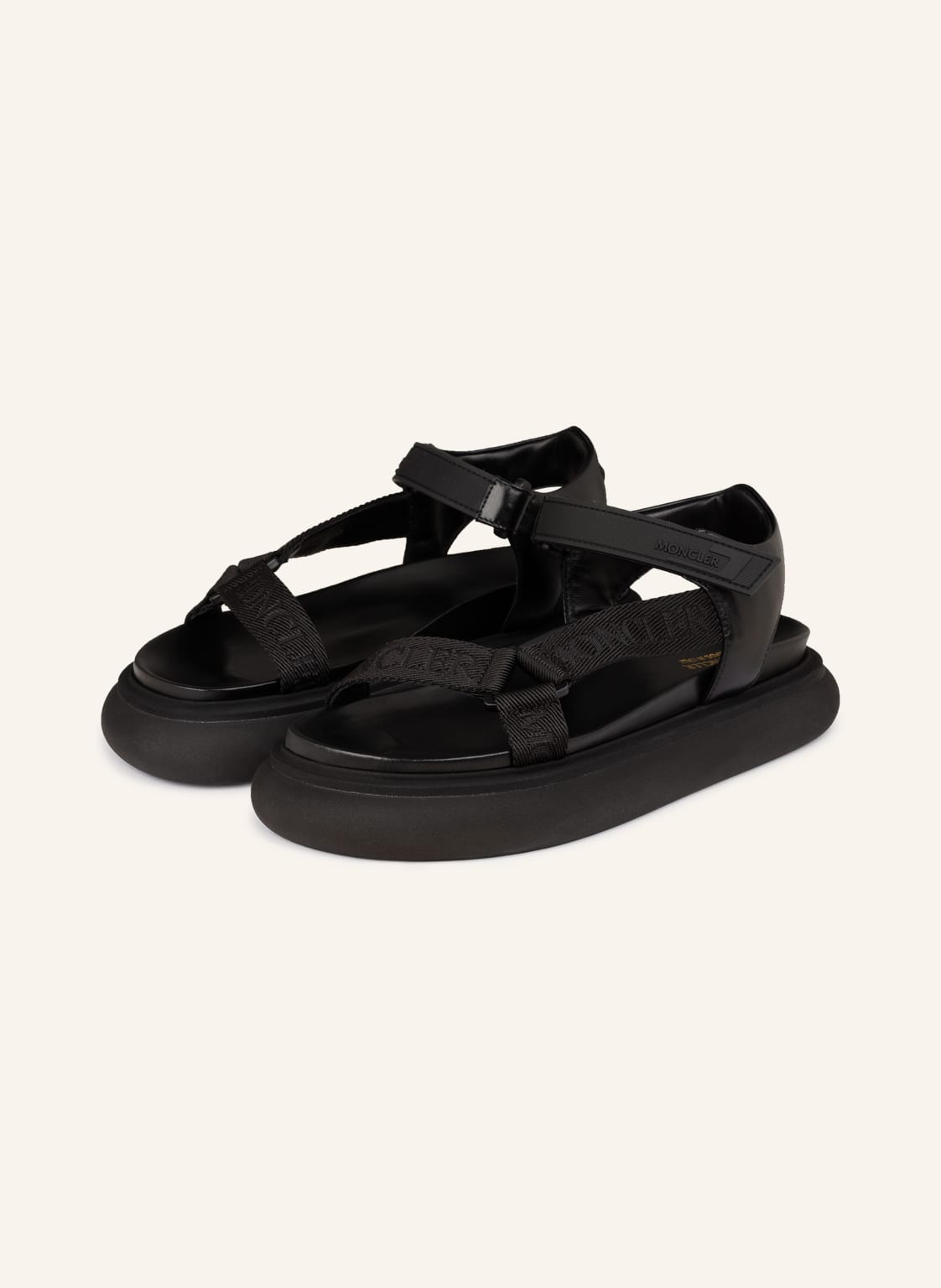 Moncler Plateau-Sandalen Catura schwarz von MONCLER