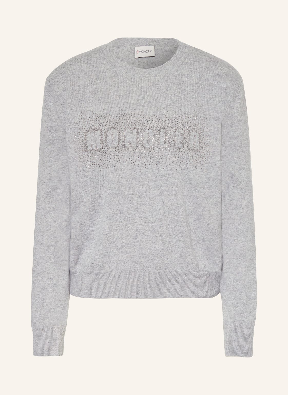 Moncler Pullover Mit Schmucksteinen grau von MONCLER