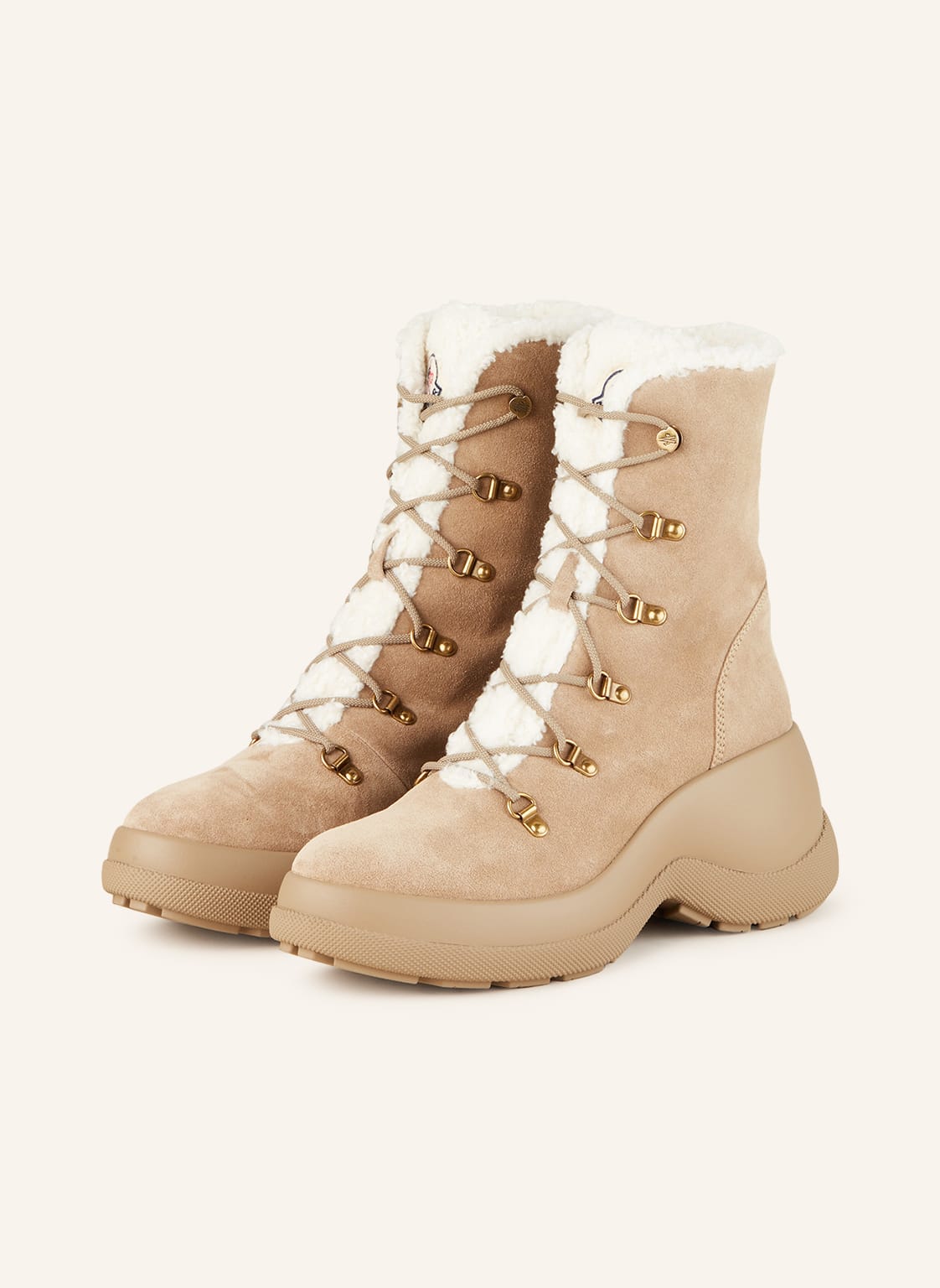 Moncler Schnürboots Resile Trek beige von MONCLER