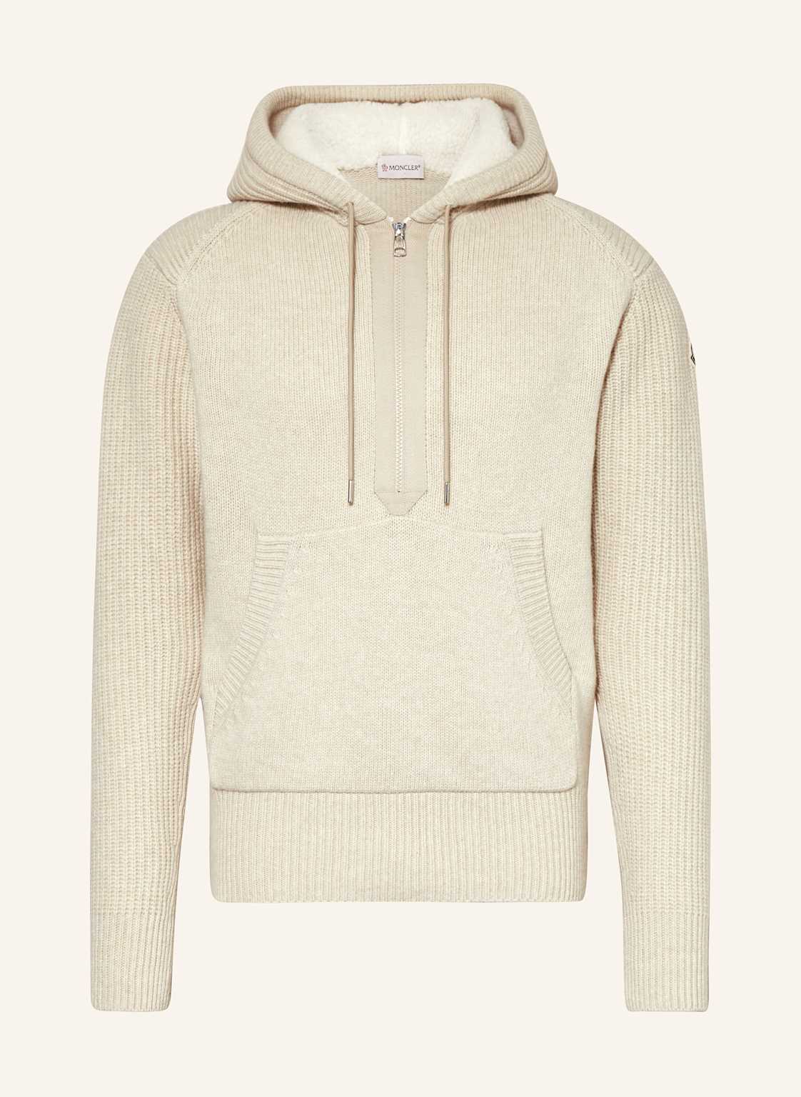 Moncler Strick-Hoodie beige von MONCLER