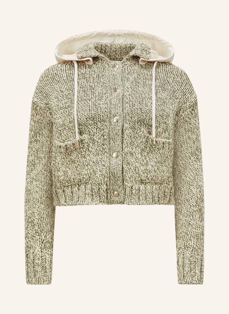 Moncler Strickjacke Mit Abnehmbarer Kapuze weiss von MONCLER