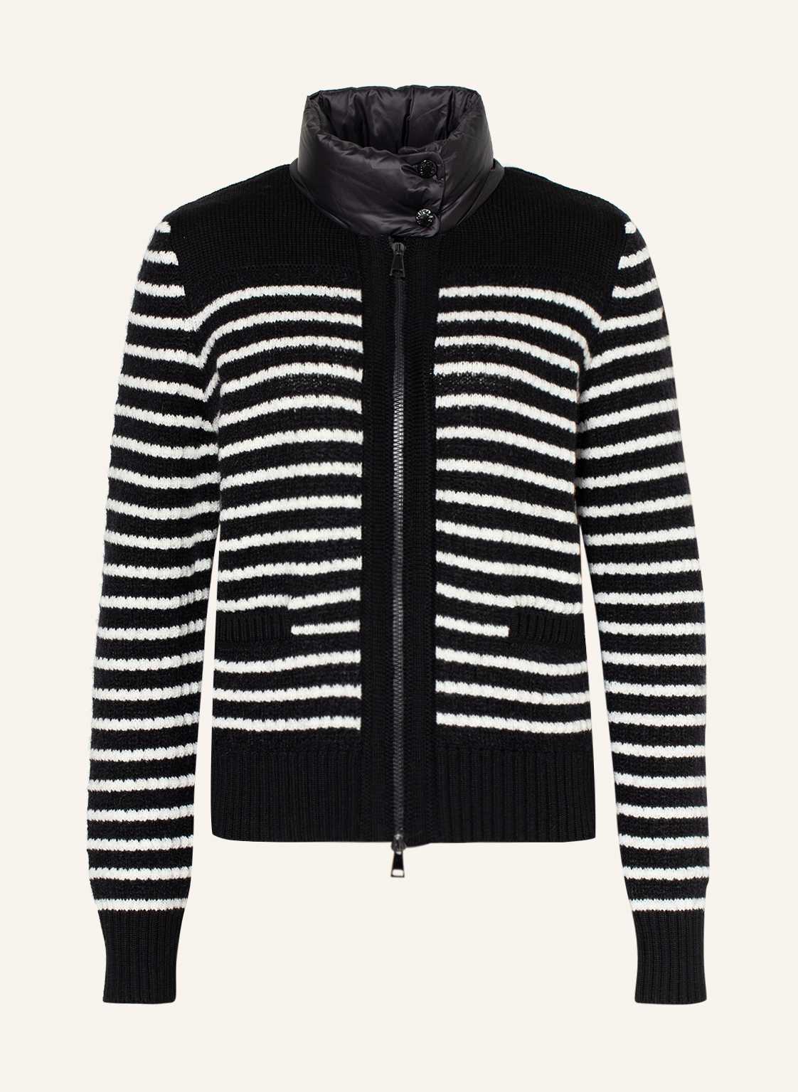 Moncler Strickjacke Tricot Im Materialmix schwarz von MONCLER