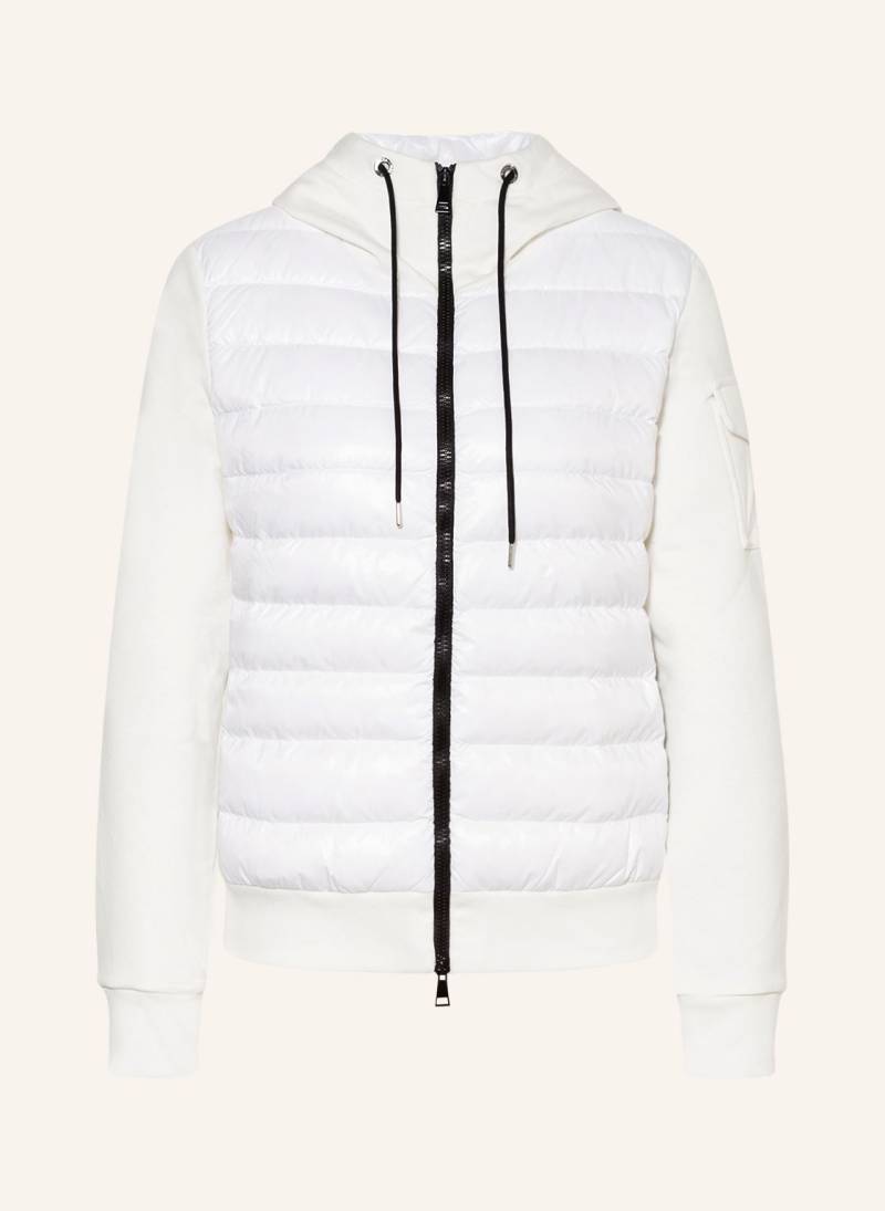 Moncler Sweatjacke Im Materialmix weiss von MONCLER