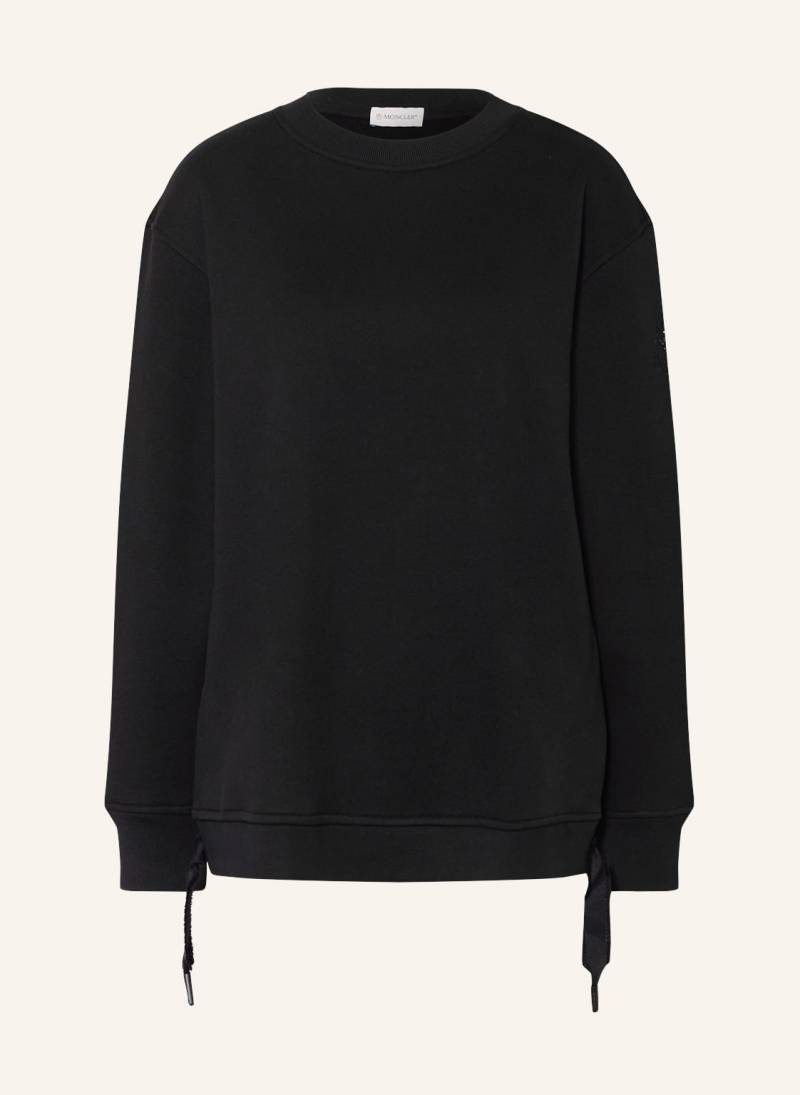 Moncler Sweatshirt Im Materialmix schwarz von MONCLER