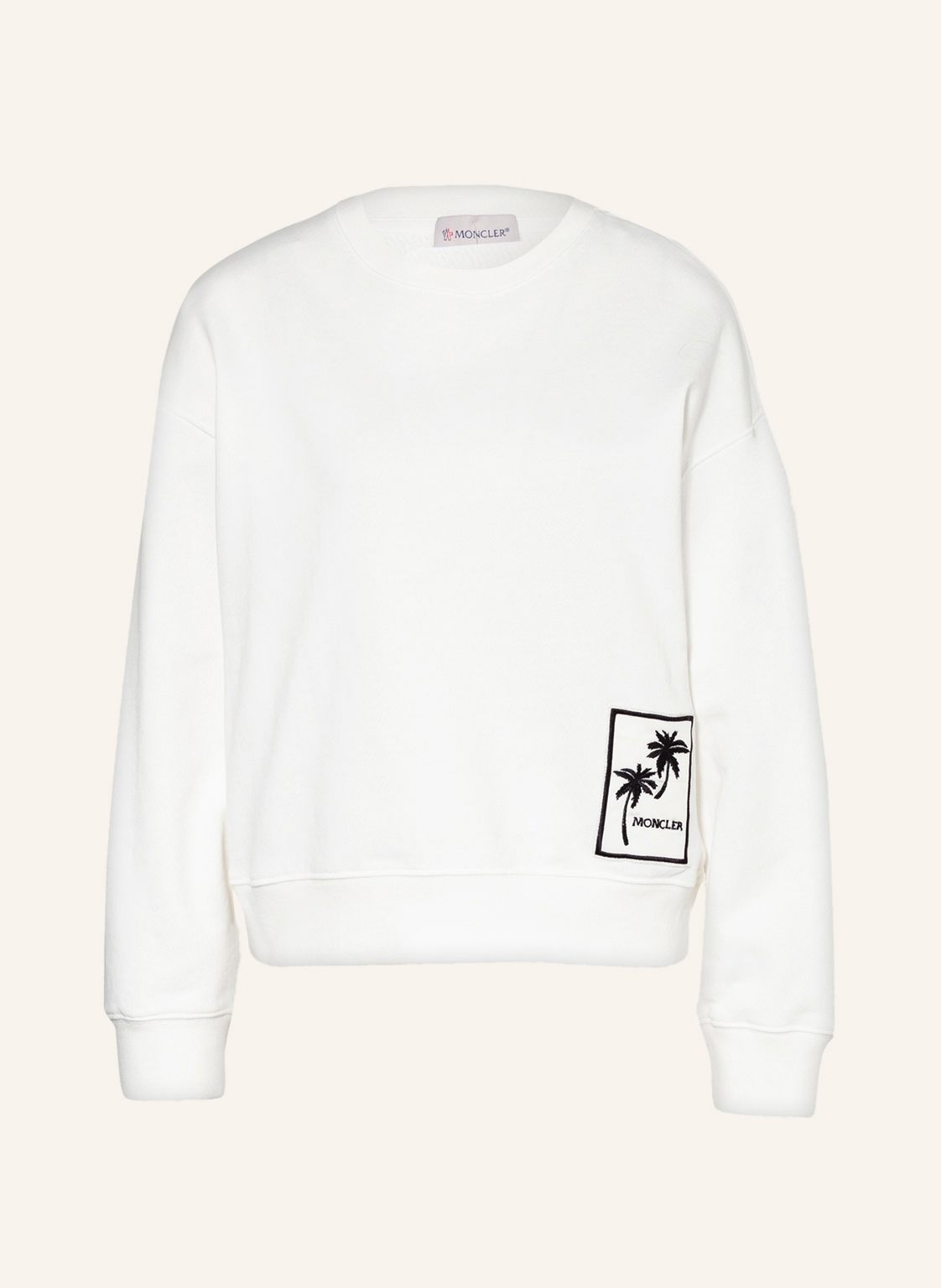 Moncler Sweatshirt Mit Schmucksteinen weiss von MONCLER