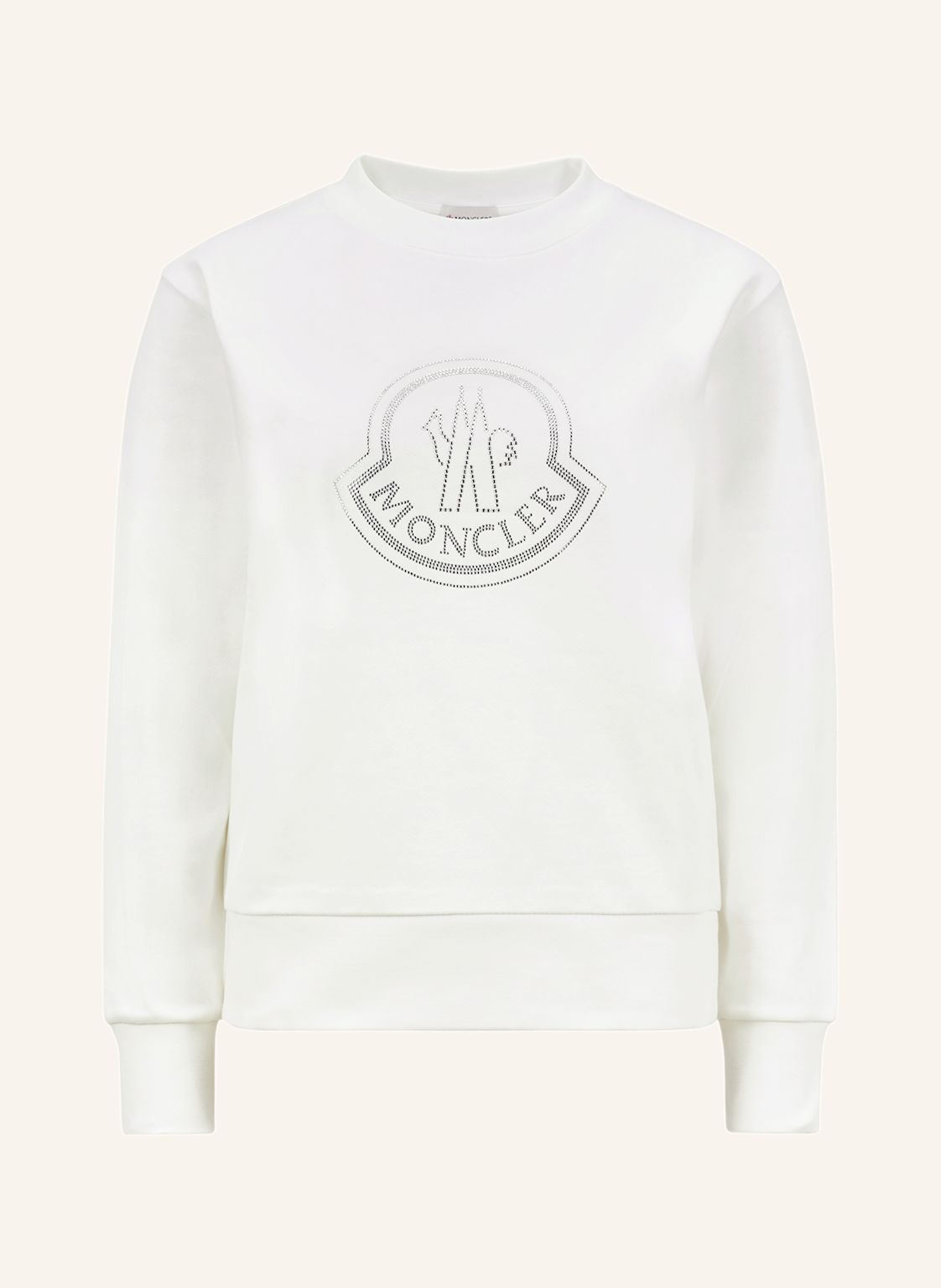 Moncler Sweatshirt Mit Schmucksteinen weiss von MONCLER