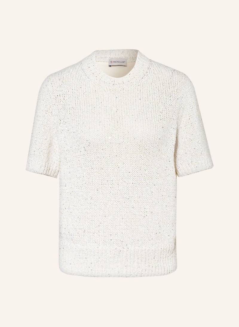 Moncler T-Shirt Im Materialmix weiss von MONCLER