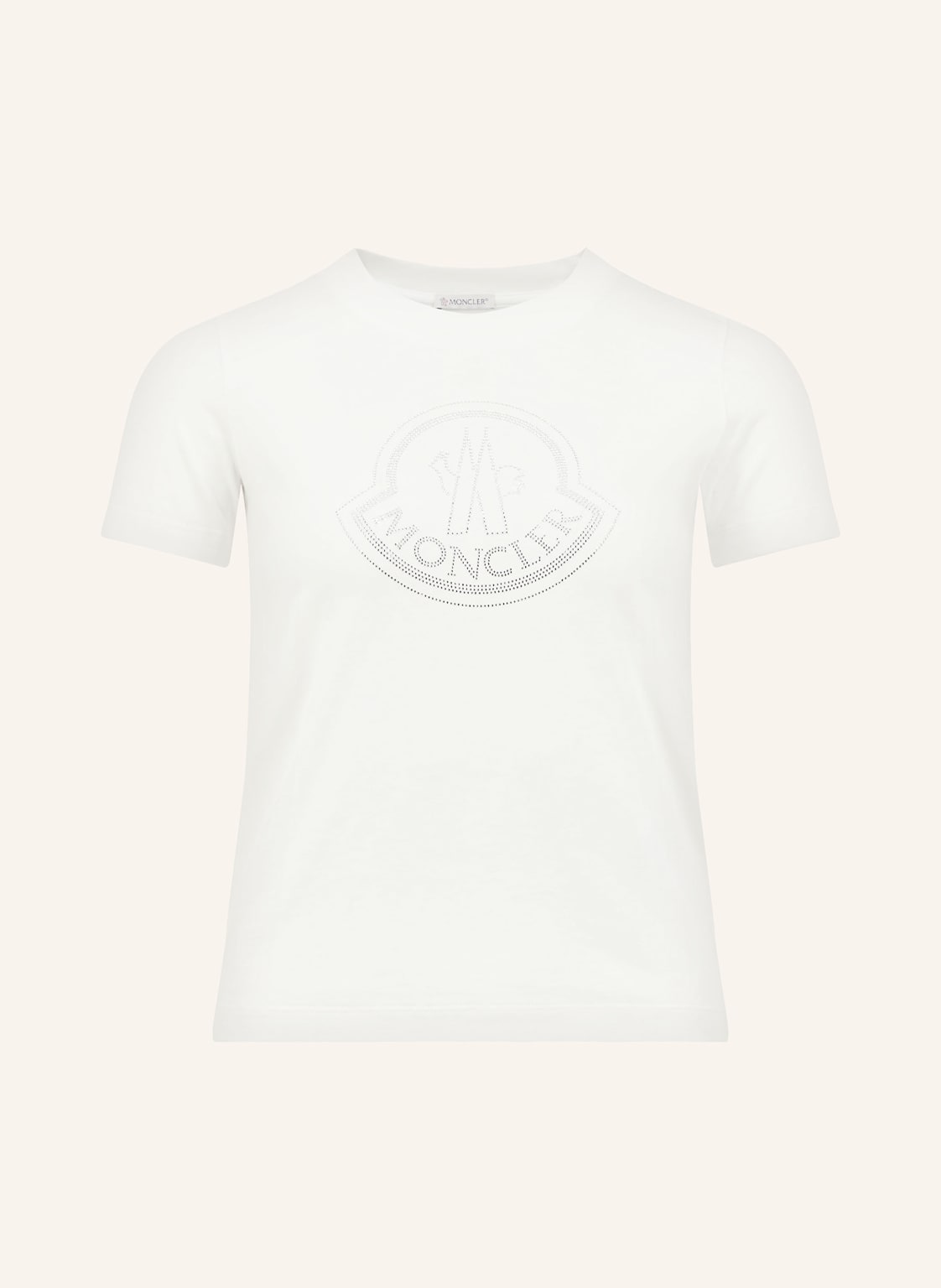 Moncler T-Shirt Mit Schmucksteinen weiss von MONCLER