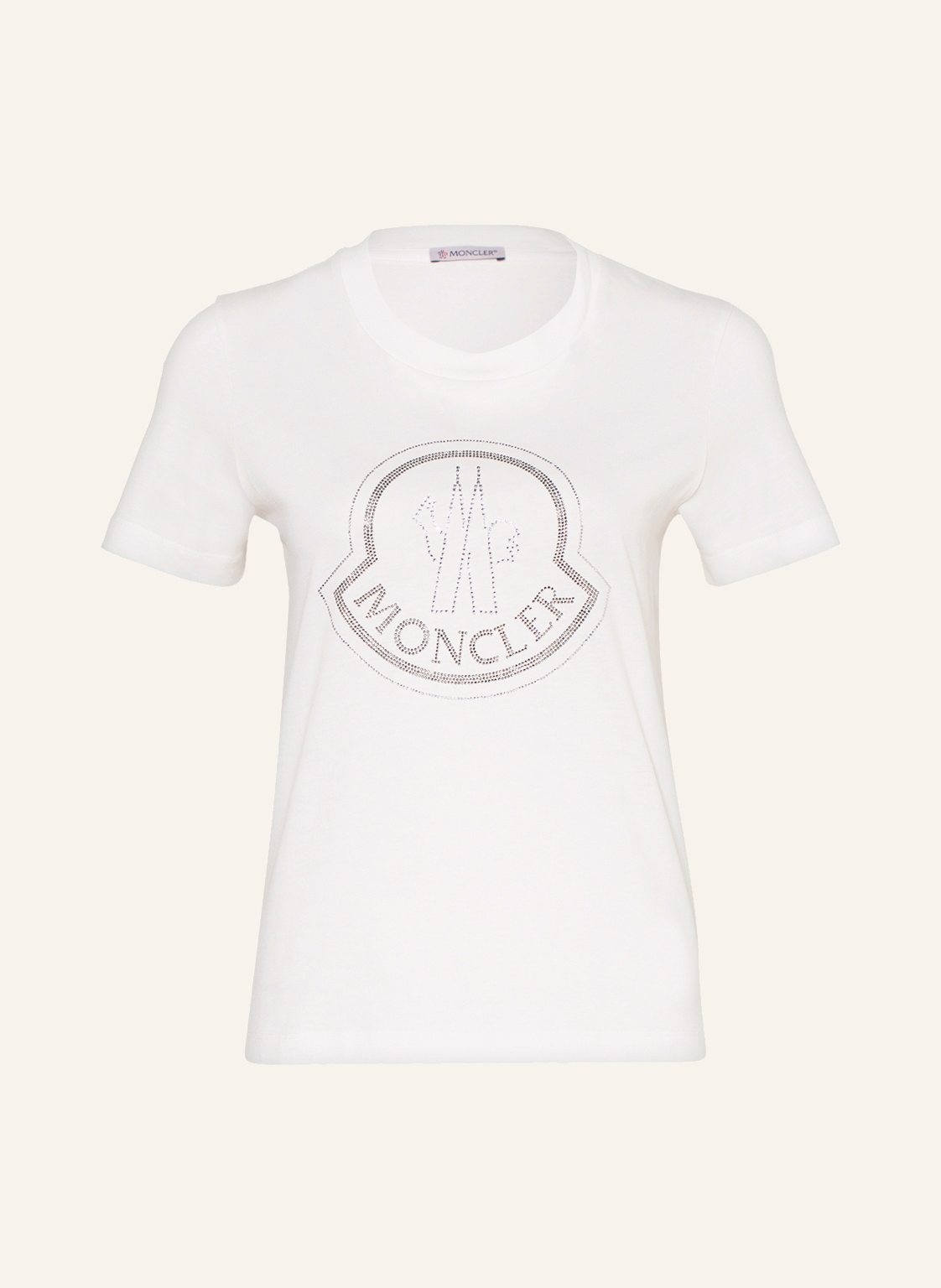 Moncler T-Shirt Mit Schmucksteinen weiss von MONCLER