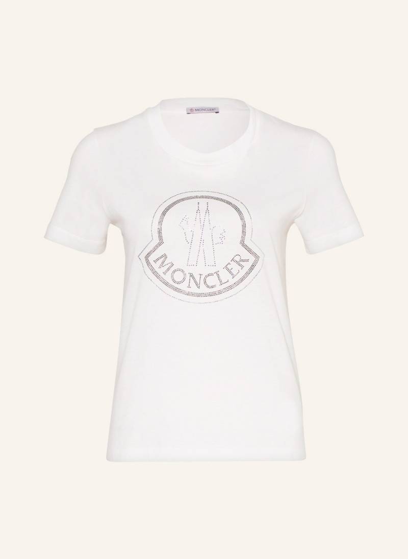 Moncler T-Shirt Mit Schmucksteinen weiss von MONCLER