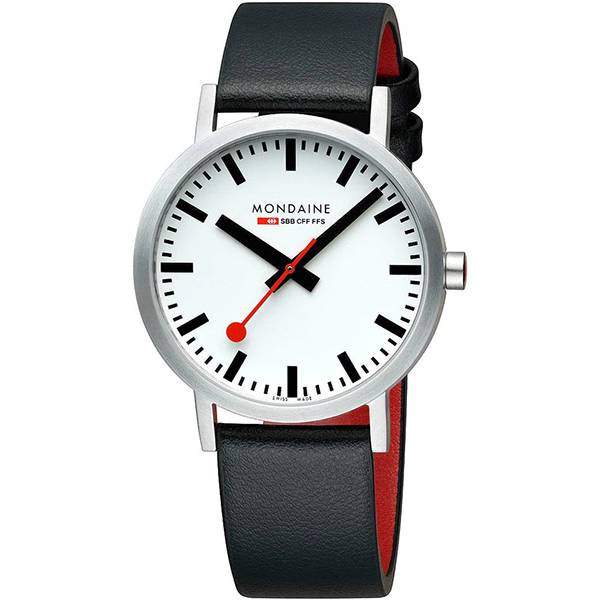 MONDAINE Classic 40, grosse Schweizer Bahnhofsuhr, matt von MONDAINE