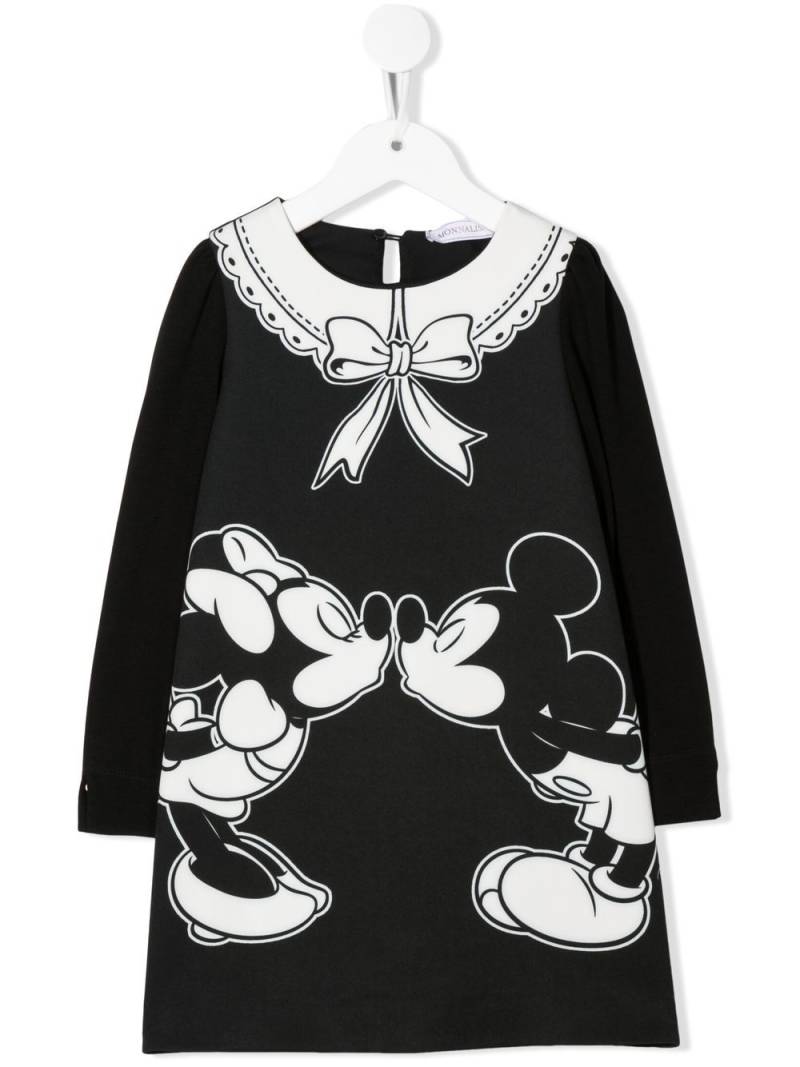 Monnalisa cartoon-print shift dress - Black von Monnalisa