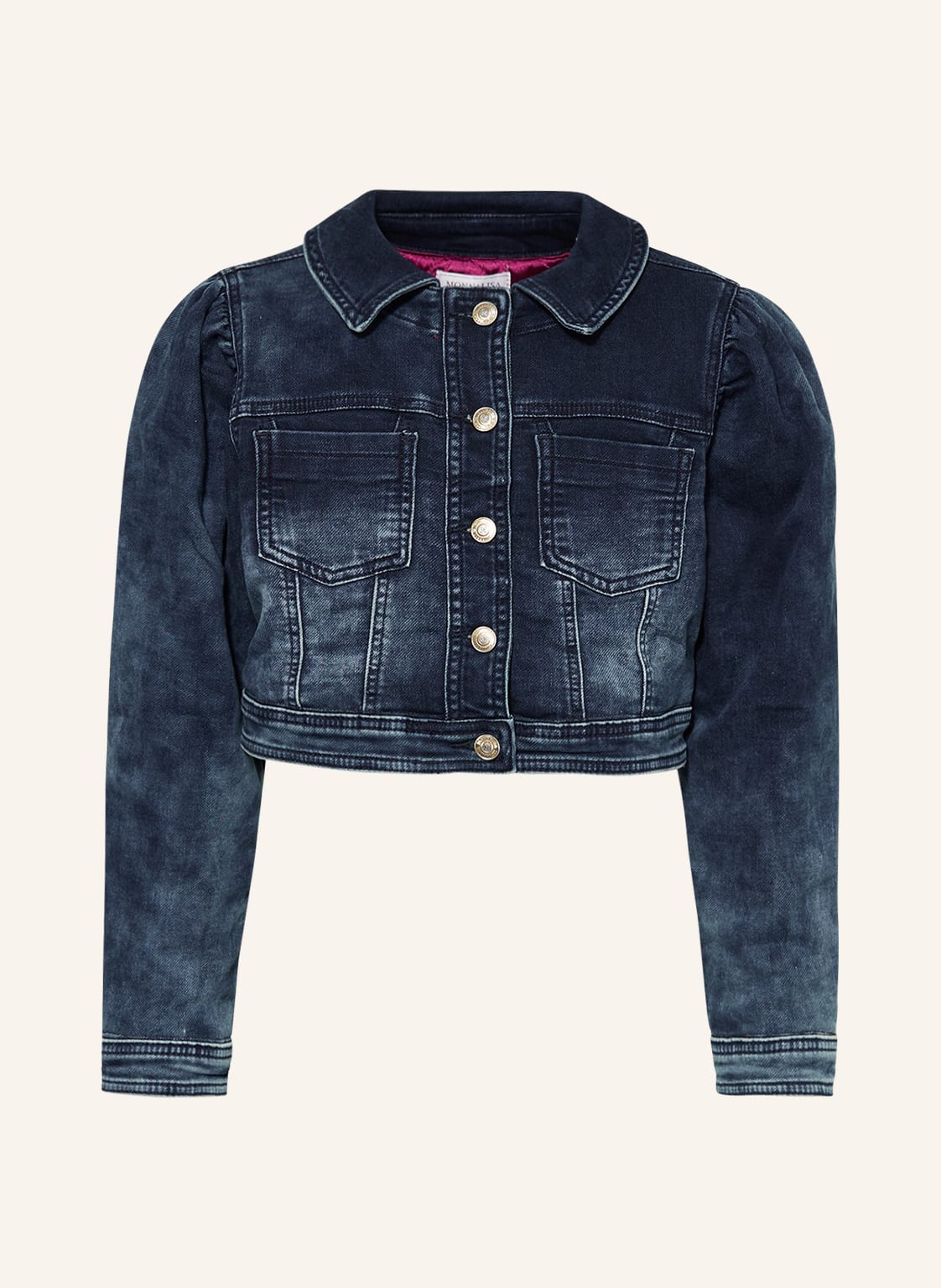 Monnalisa Cropped-Jeansjacke blau Monnalisa Cropped-Jeansjacke blau von MONNALISA