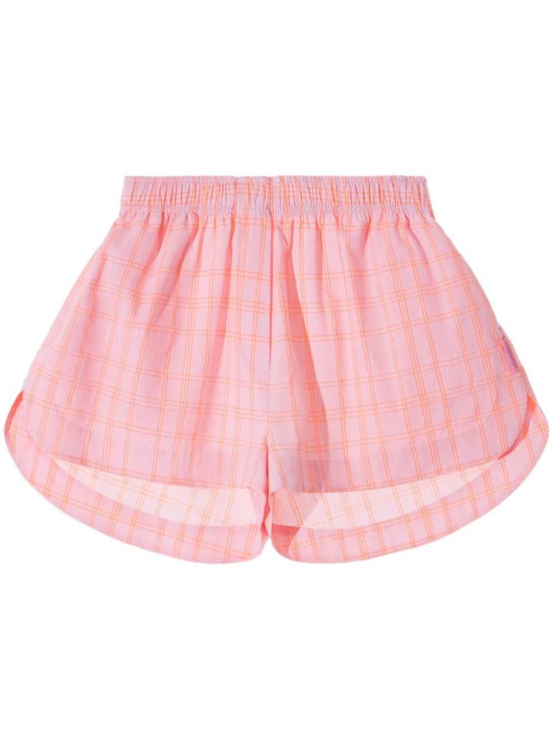 MONOCHROME check pattern elasticated shorts - Pink von MONOCHROME