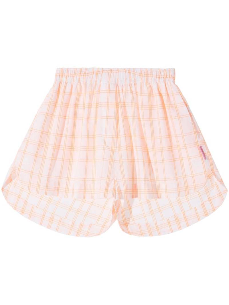 MONOCHROME check pattern short shorts - White von MONOCHROME