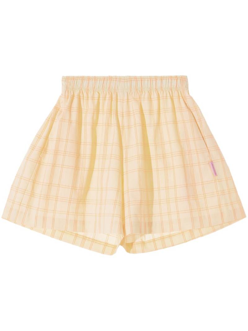 MONOCHROME check pattern short shorts - Yellow von MONOCHROME