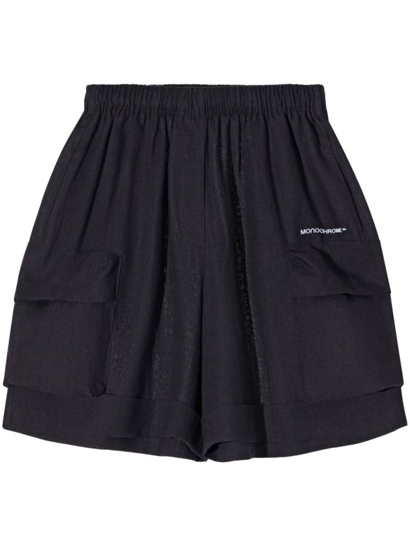 MONOCHROME elasticated cargo pocket shorts - Black von MONOCHROME