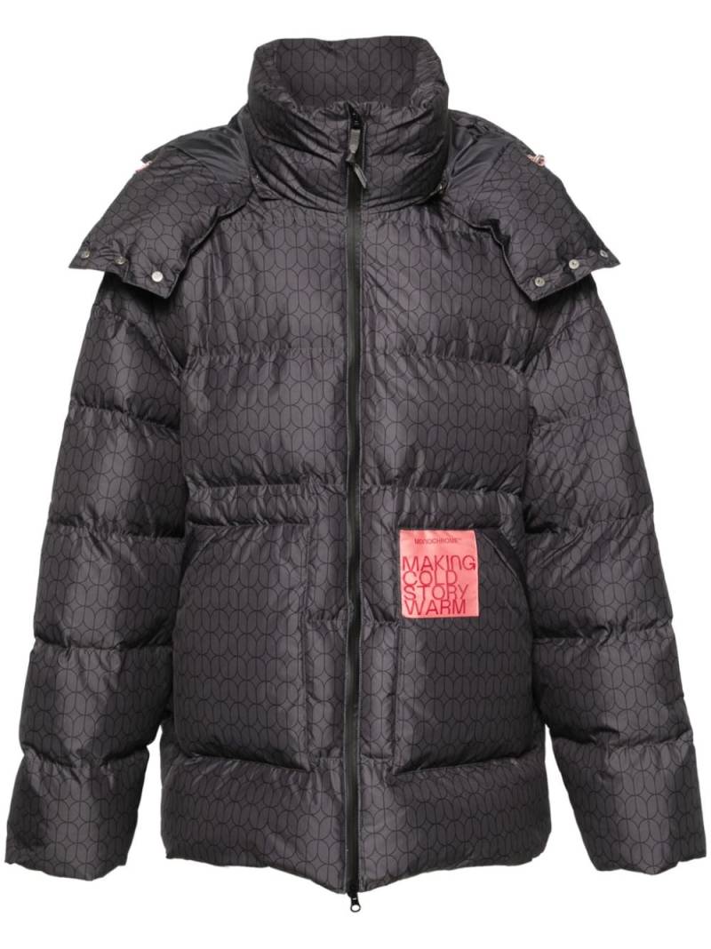 MONOCHROME geometric-print down jacket - Grey von MONOCHROME