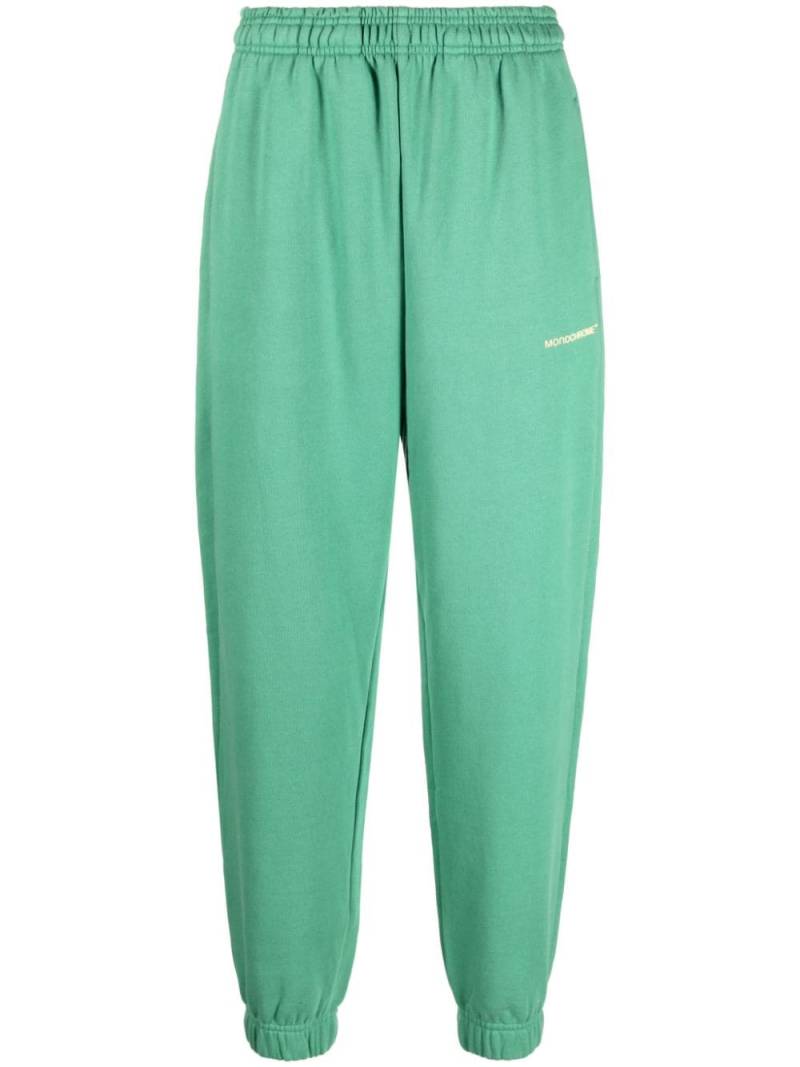 MONOCHROME logo-embossed cotton track pants - Green von MONOCHROME