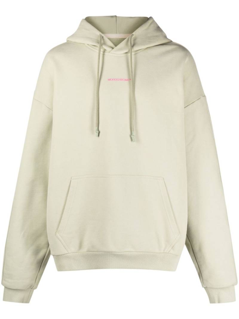 MONOCHROME logo-embossed hoodie - Green von MONOCHROME