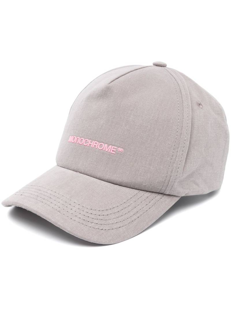 MONOCHROME logo-embroidered cotton cap - Grey von MONOCHROME