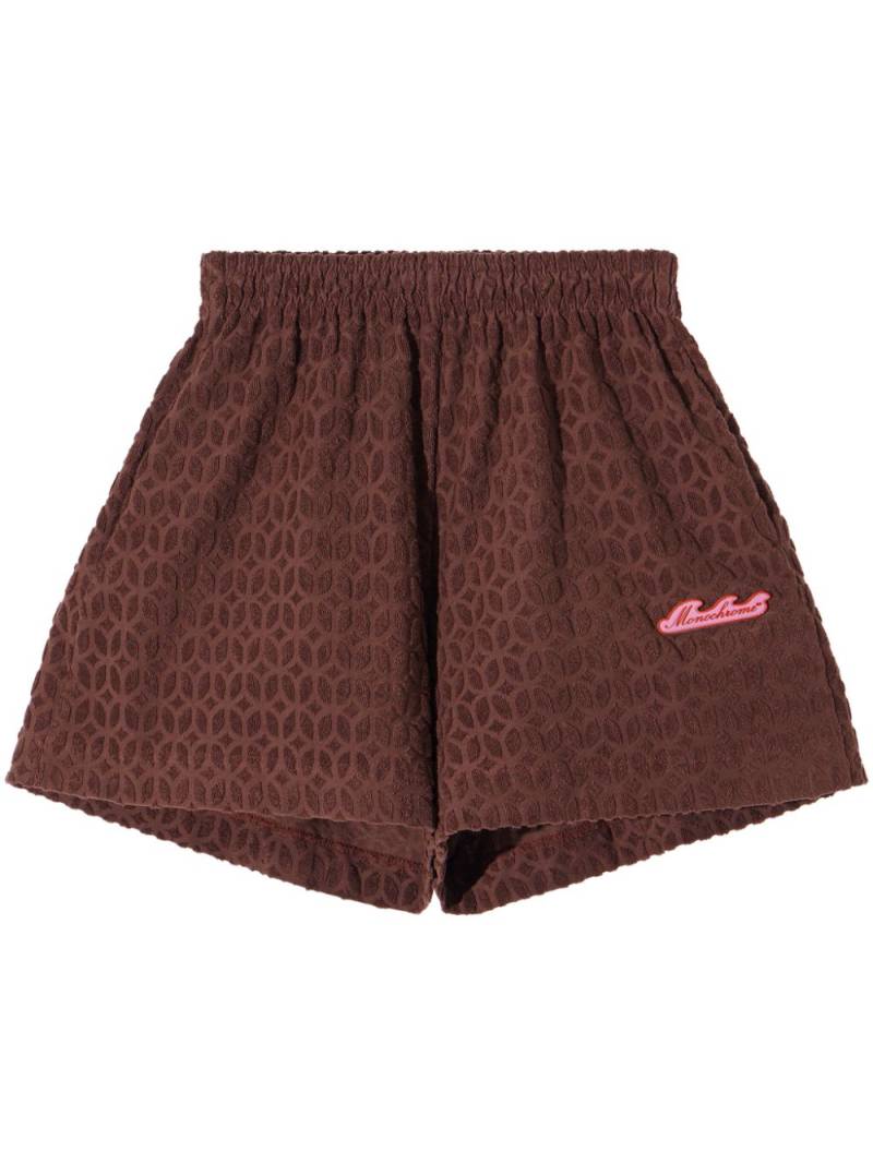 MONOCHROME logo embroidered mini shorts - Brown von MONOCHROME