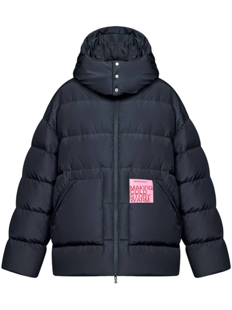 MONOCHROME logo-patch down jacket - Black von MONOCHROME