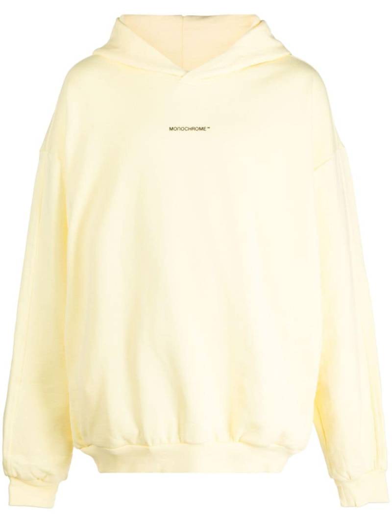 MONOCHROME logo-print cotton hoodie - Yellow von MONOCHROME