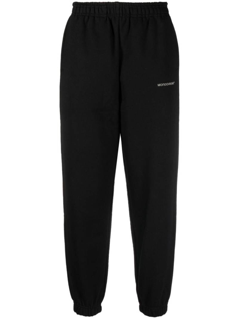 MONOCHROME logo-print cotton track pants - Black von MONOCHROME