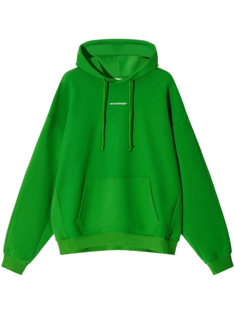 MONOCHROME logo-print drawstring hoodie - Green von MONOCHROME