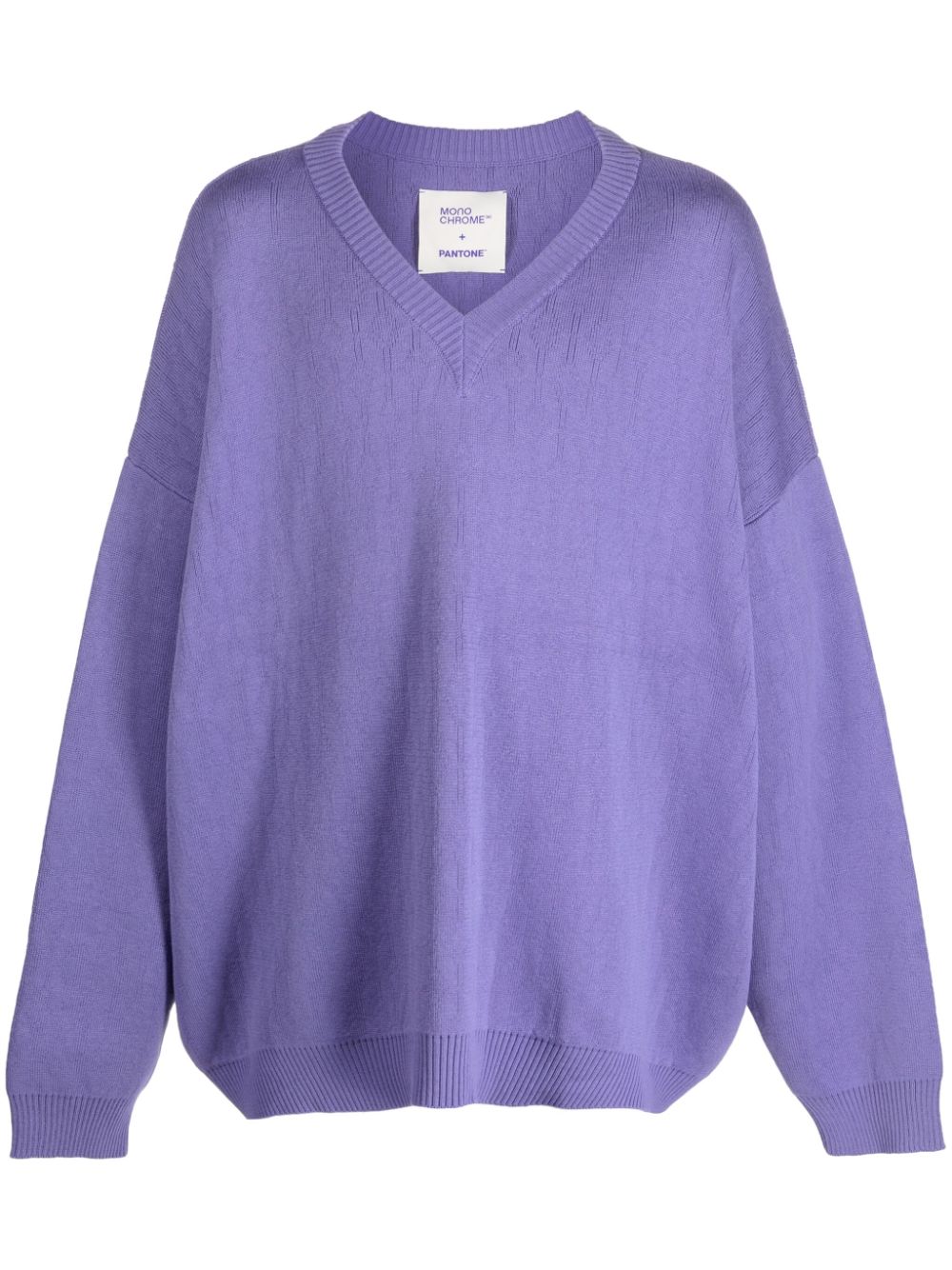 MONOCHROME pointelle-knit oversized jumper - Purple von MONOCHROME